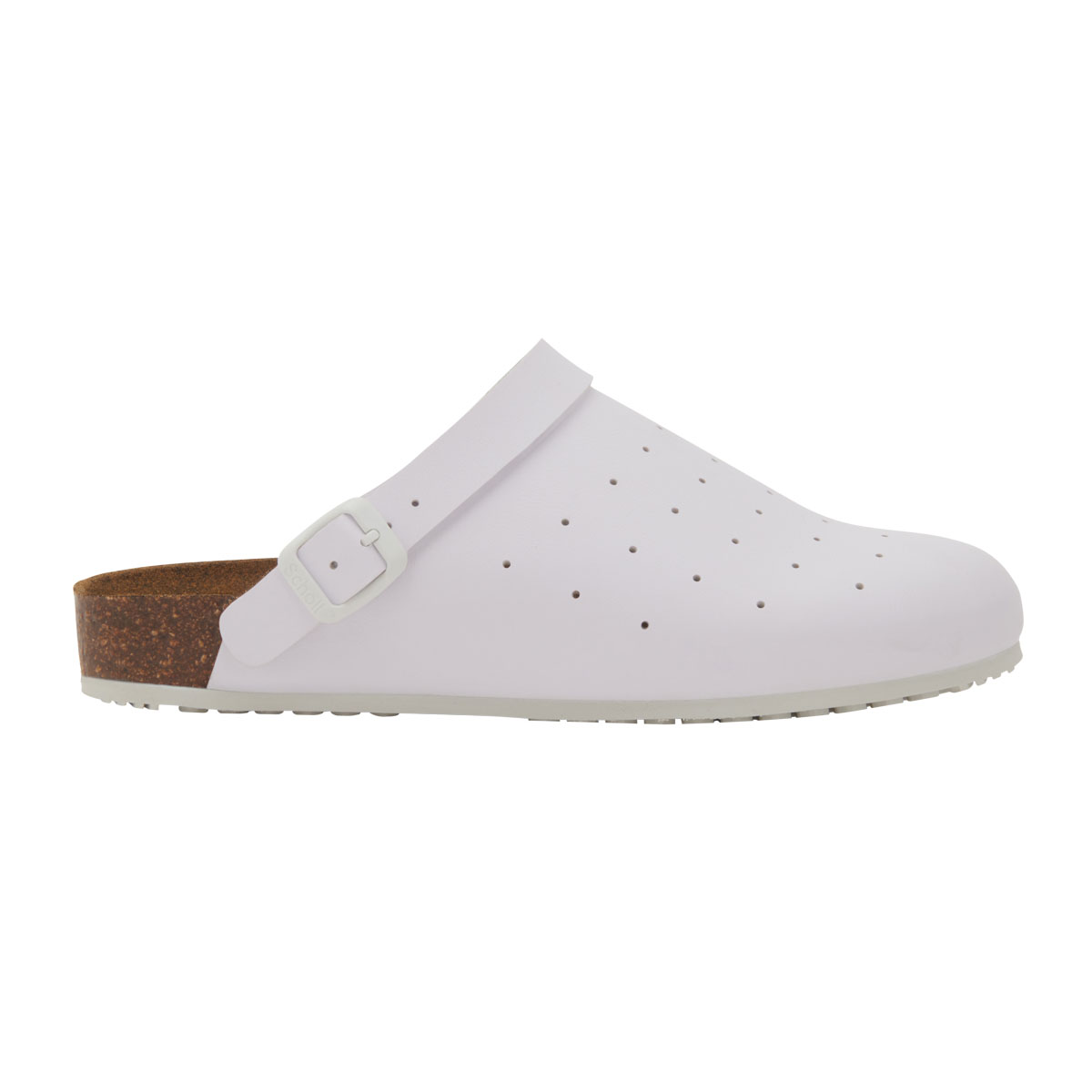 Scholl Professional Cork Pro Clog Punched Ανατομικά Σαμπό με φελλό White